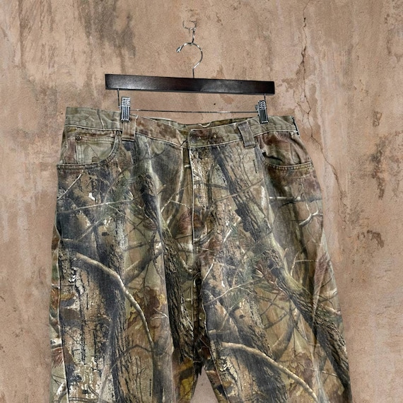 Vintage Cabelas Real Tree Hunting Camo Jeans Bagg… - image 4
