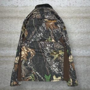 Vintage Y2K Under Armour Mossy Oak Jacket Mens M Hunting Camo Polyester Full Zip image 2