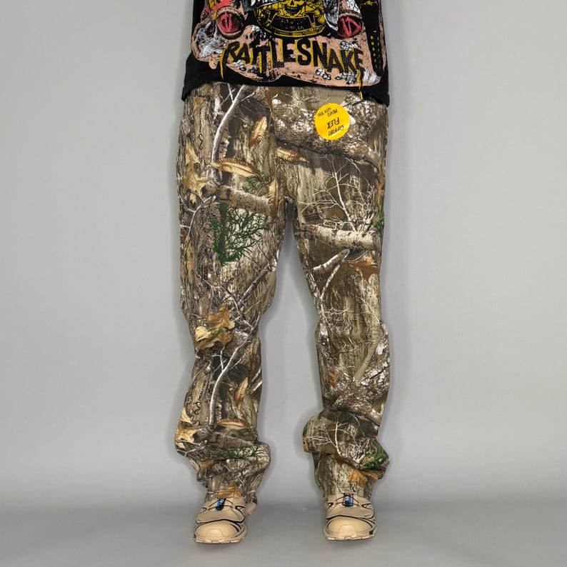 Vintage 90s Mossy Oak Camo Jeans 38x32 Baggy Fit Woodland New With Tags image 2
