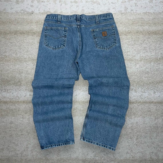 Vintage Carhartt Jeans 38x30 Relaxed Fit Light Wa… - image 1