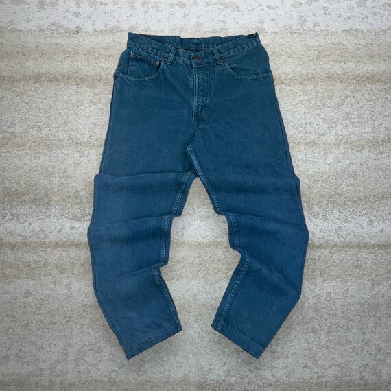 Vintage Forest Green Levis Jeans Straight Fit Tap… - image 2