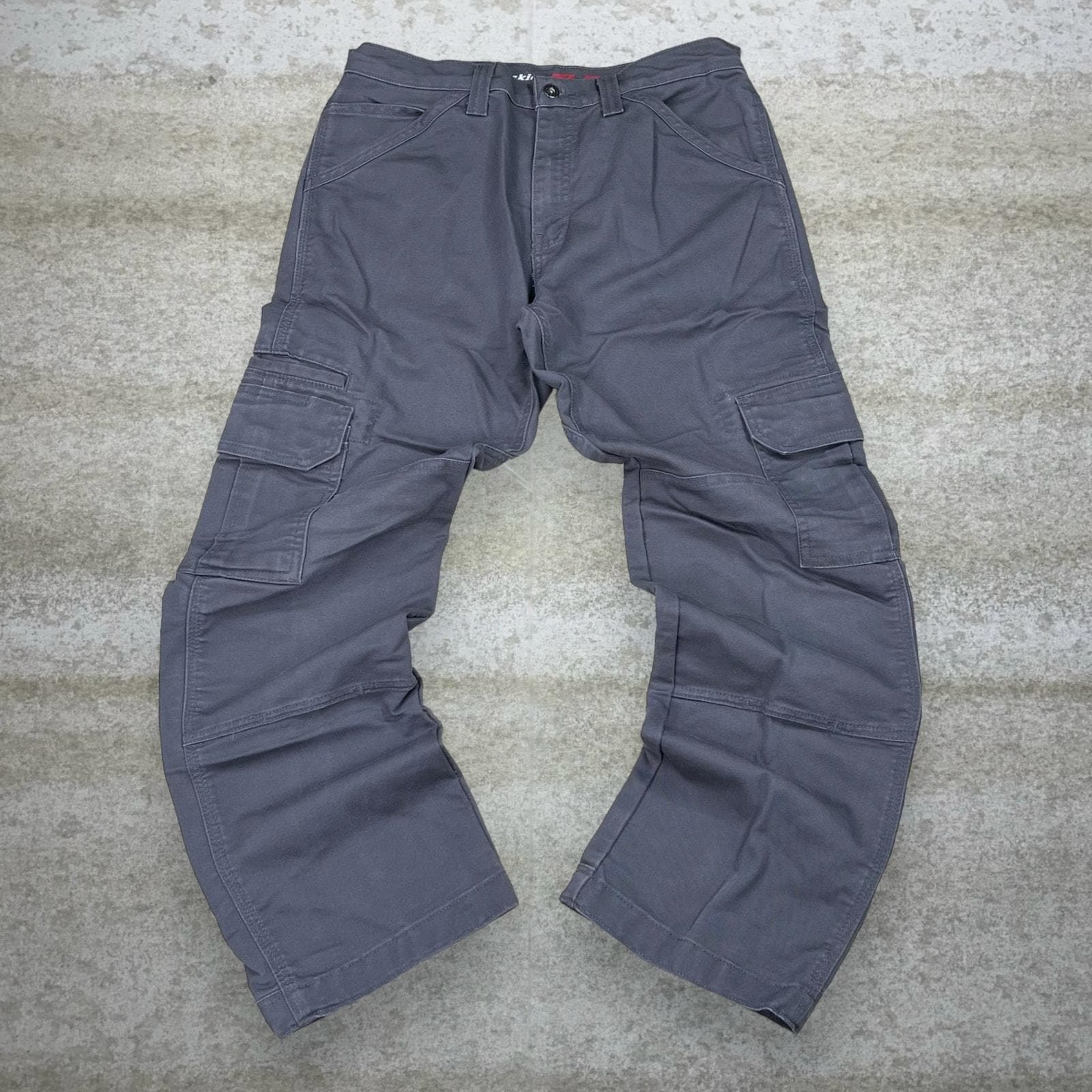 Vintage Dickies Carpenter Pants 32x32 Grey Canvas Baggy Wide