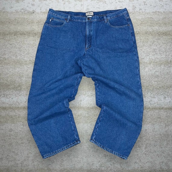 Vintage Fleece Lined LL Bean Jeans Medium Wash Wo… - image 2