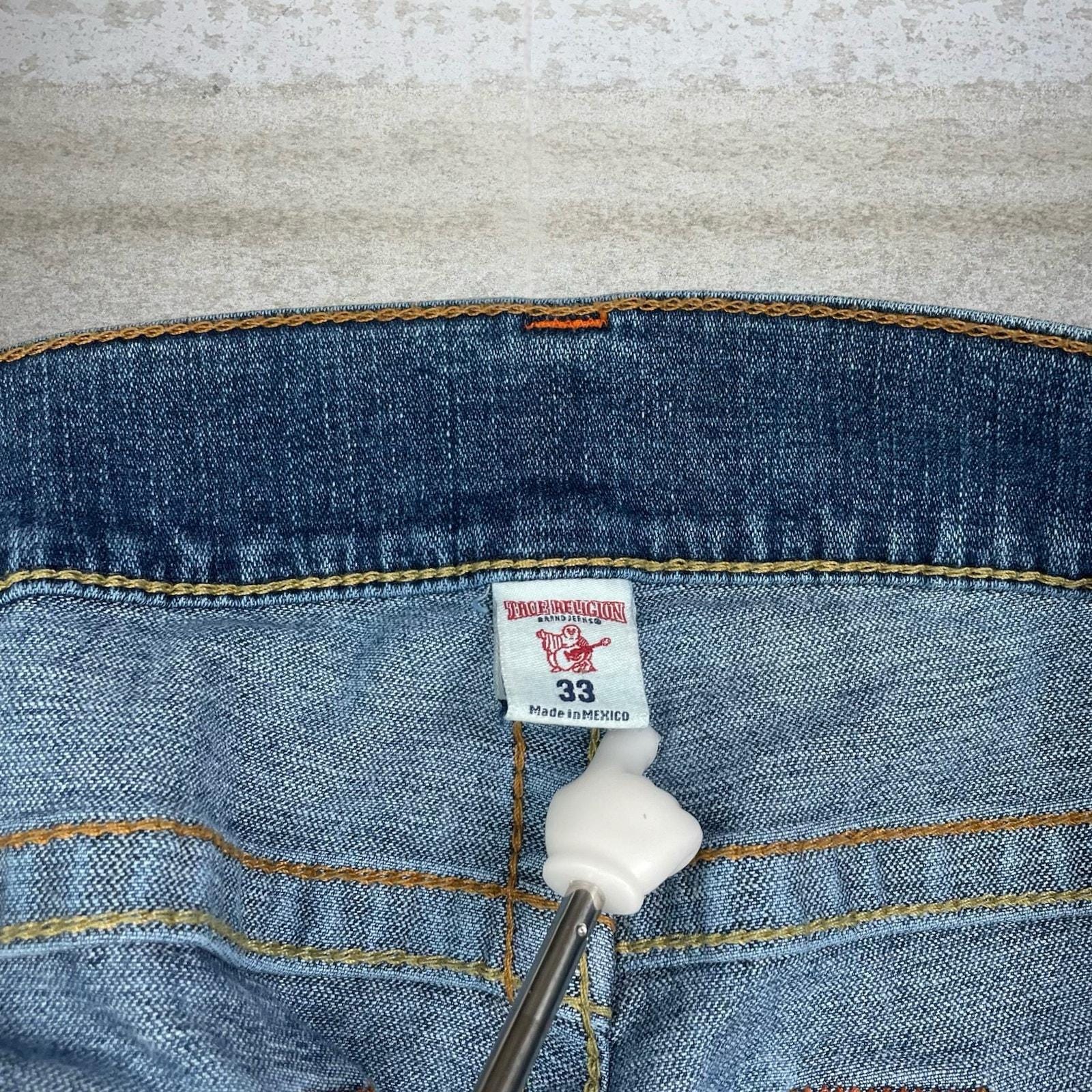 TRUE RELIGION デニム 33 Vintage 90s True Religion Jeans 33x33 Slim Fit Medium Wash Skater