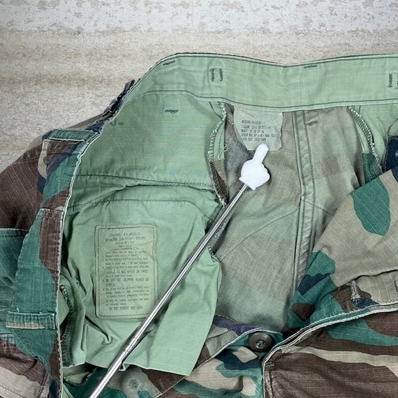 Vintage Military Camo Tactical Pants Baggy Double… - image 5