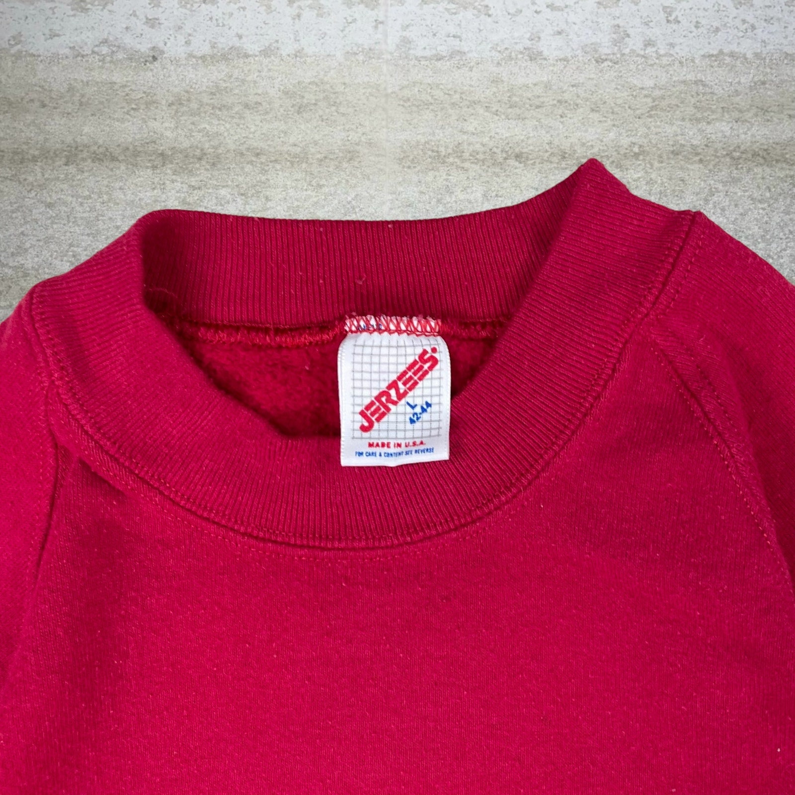 Vintage Jerzees Sweatshirt Wine Red Blank Cotton Crewneck