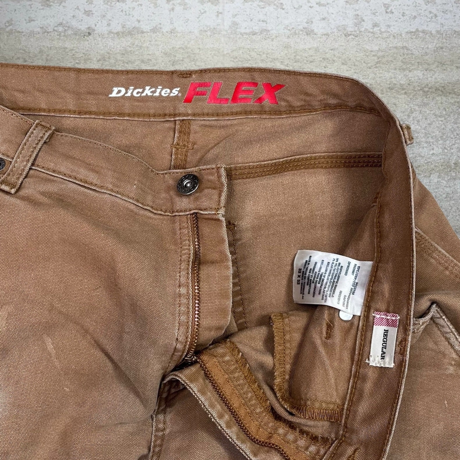 Vintage Dickies Carpenter Pants 32x32 Camel Tan Canvas Baggy