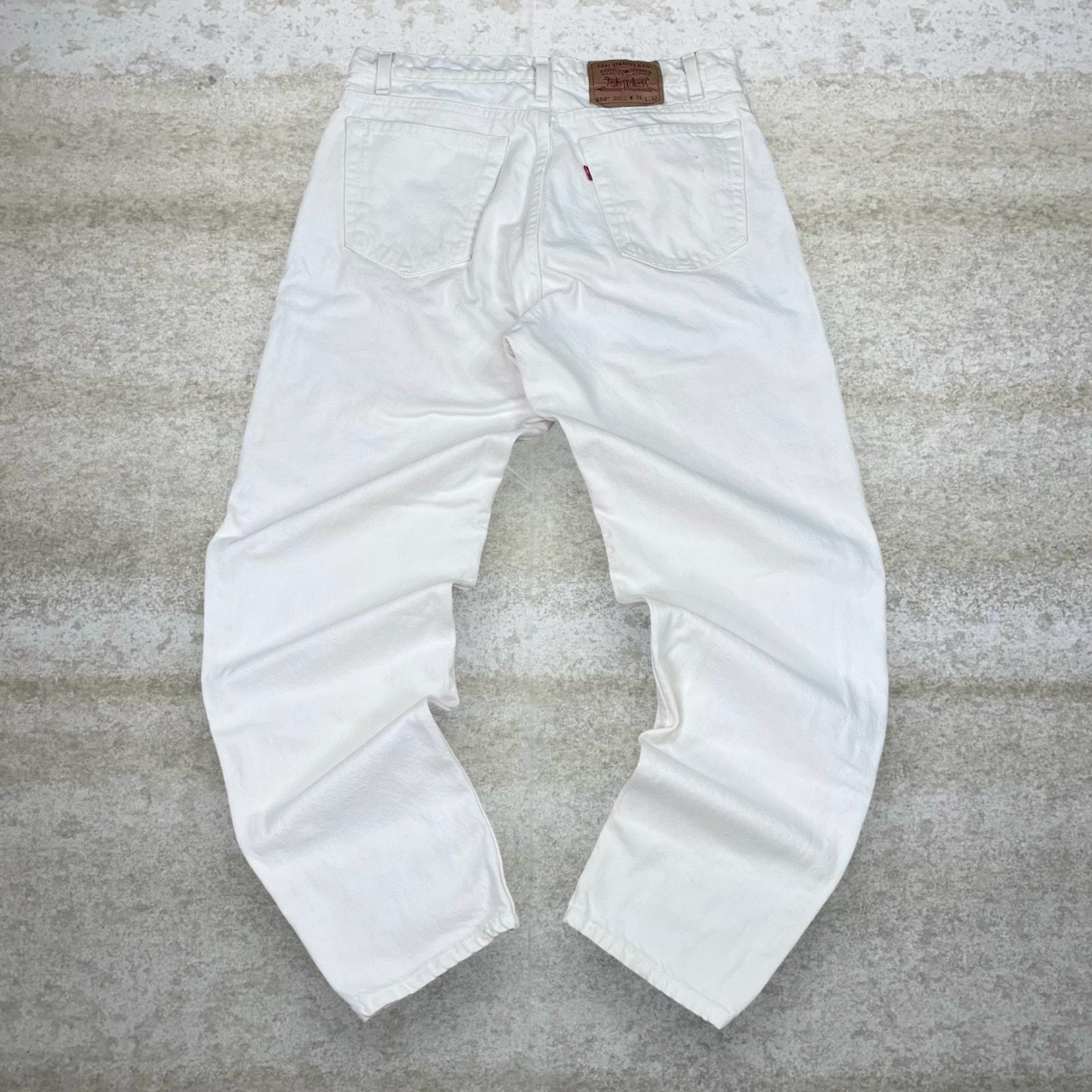 Vintage Levis Jeans 550 36x32 Relaxed Fit Snow White Wash
