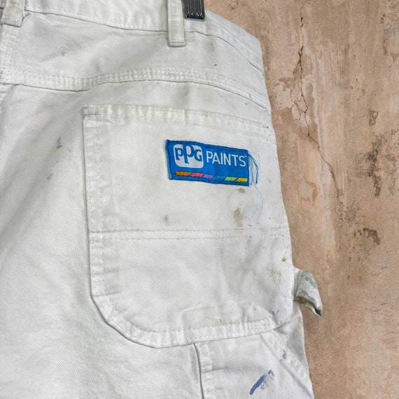 Vintage Dickies Carpenter Pants Snow White Canvas… - image 5