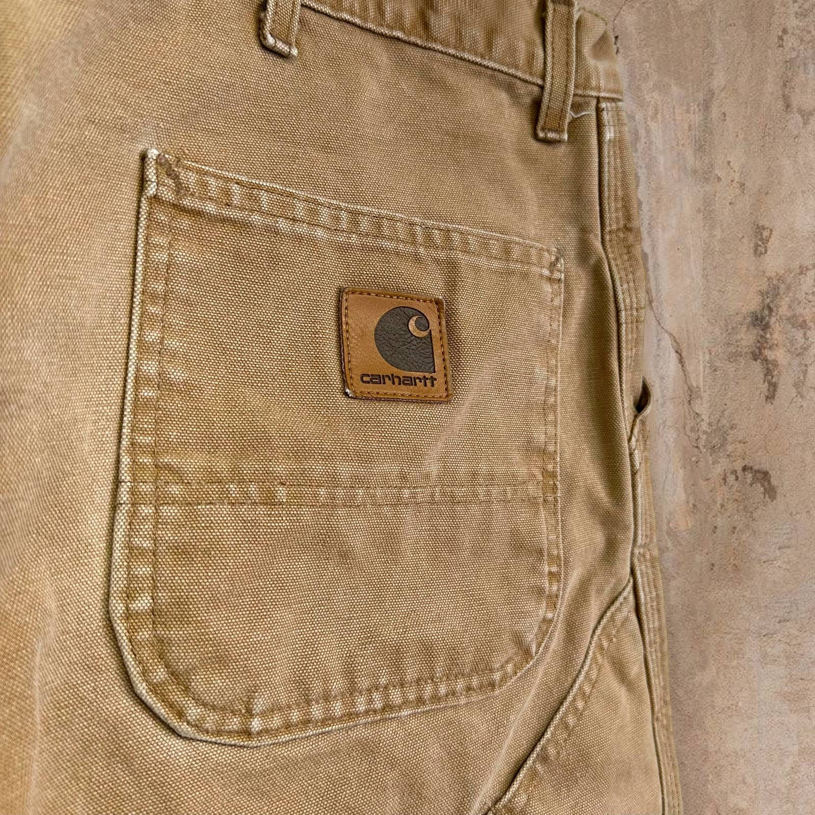 Vintage Carhartt Carpenter Pants Tan Canvas Union Made in USA