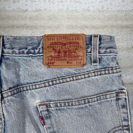 Vintage Levis Jeans 550 Relaxed Fit Light Wash Es… - image 4