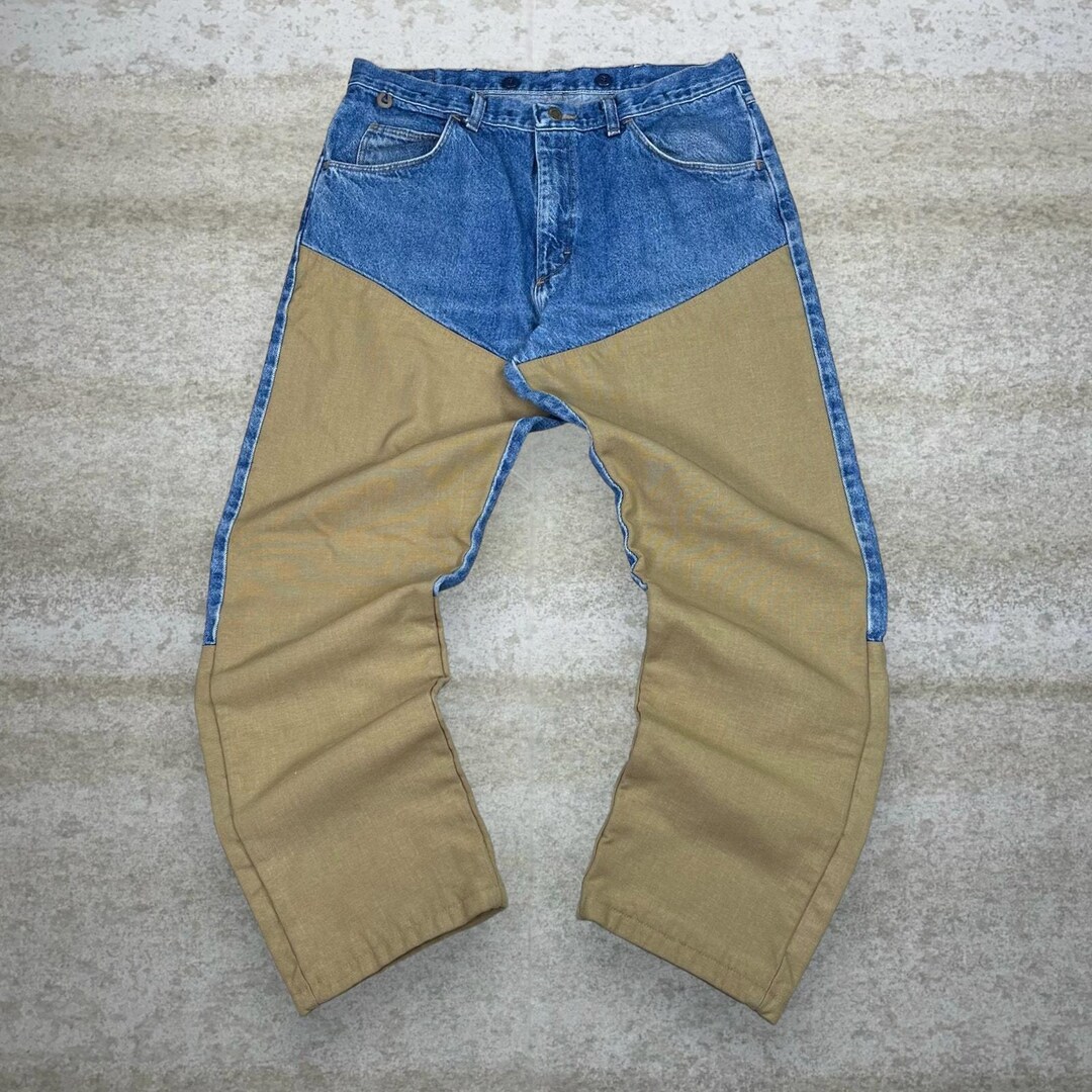 Vintage Wrangler Double Knees Jeans 36x30 Medium Wash Made