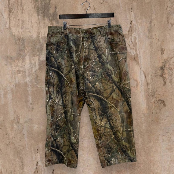 Vintage Cabelas Real Tree Hunting Camo Jeans Bagg… - image 3