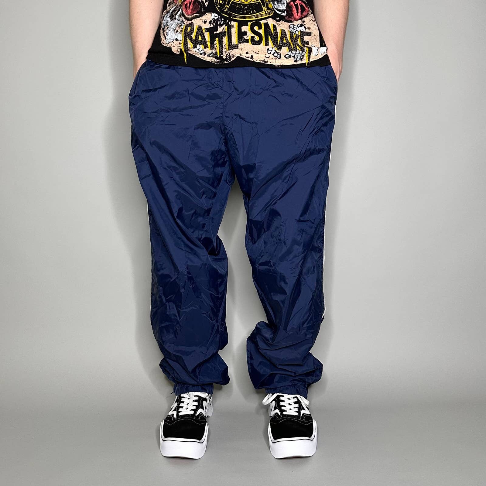 FILA Logo Knit Sports Pants/Trousers/Joggers Navy Blue