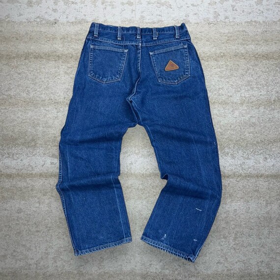 Vintage Bulwark Fire Resistant Jeans 34x30 Dark Wash Work Wear