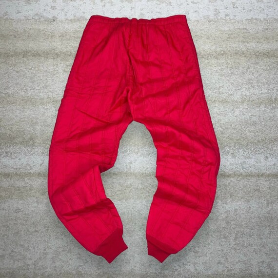 True Vintage Crimson Red Snow Pants Baggy Fit Elas