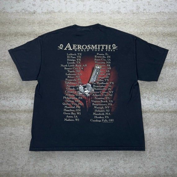 Vintage Aerosmith Band T Shirt Honkin on Bobo Tour Jet Black