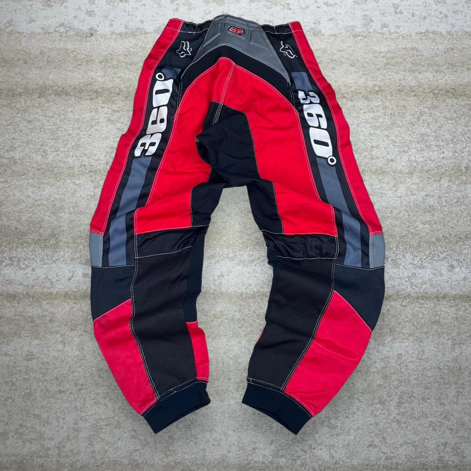 パンツ 90s 00s archive y2k buggy wide slacks Vintage Y2K Fox Motocross Pants 28x28 Baggy Wide Leg Fit Red Black