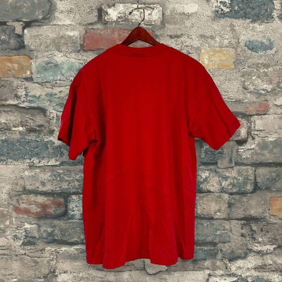 Vintage Nike Shirt Black Spellout Logo Crimson Re… - image 2
