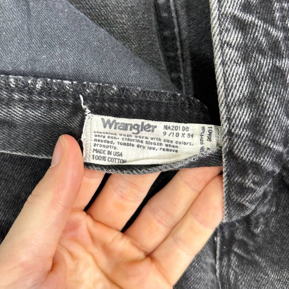 Vintage Wrangler Jeans Smoke Black Wash Work Wear… - image 7
