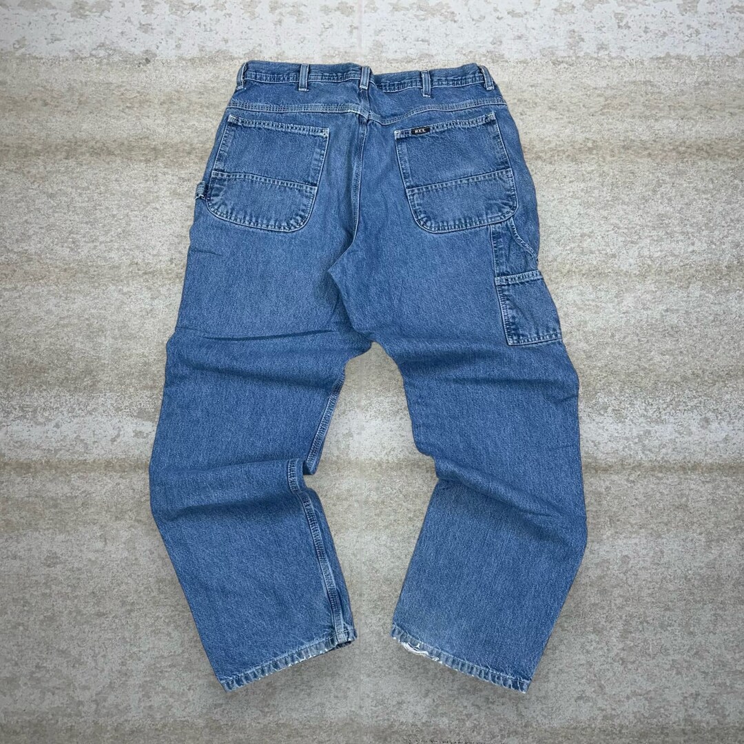 パンツ KEY Denim Painter Work Pants 90s Vintage Key Carpenter Jeans Medium Wash Denim Baggy Fit Work