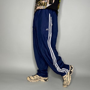 90s vintage adidas ジャージ パンツ ネイビー Vintage Adidas Track Pants Mens XL Navy Blue Polyester Sweatpants