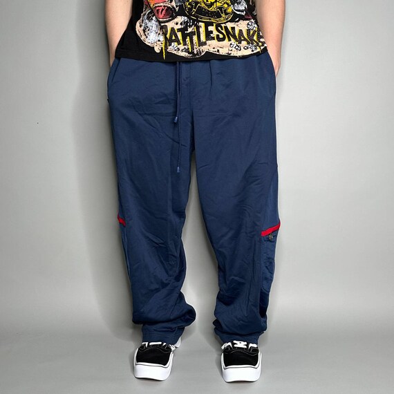 Vintage Jordan Sweatpants Navy Blue Polyester Bag… - image 2