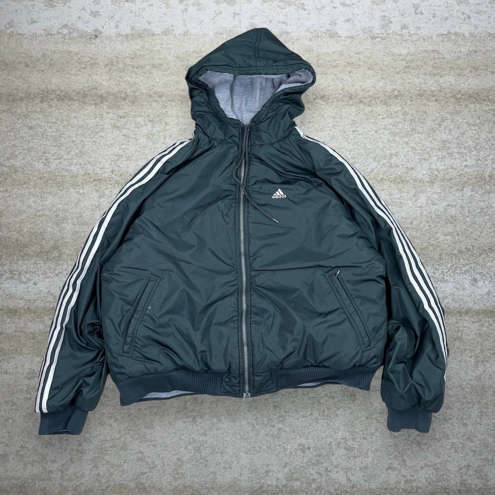 Adidas reversible puffer jacket best sale