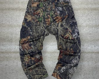 Vintage Real Tree Camo Cargo Pants Forest Mossy Oak Hunting