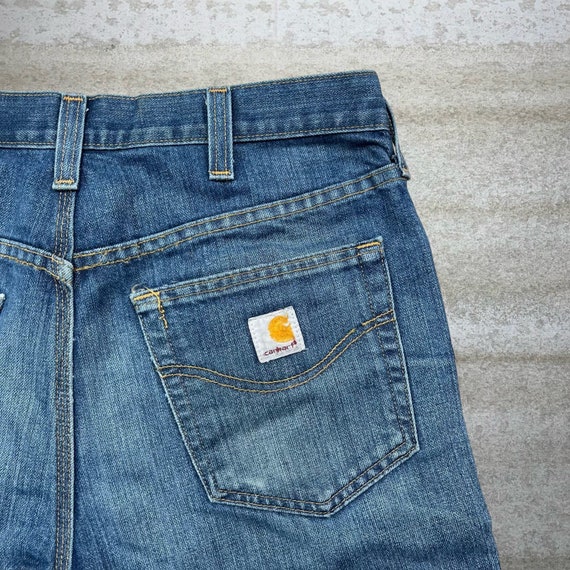 Vintage Carhartt Jeans 34x30 Relaxed Fit Dark Was… - image 3