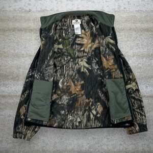 Vintage 90s Mossy Oak Jacket Womens XL Hunting Camo Fleece Full Zip Woodland image 2