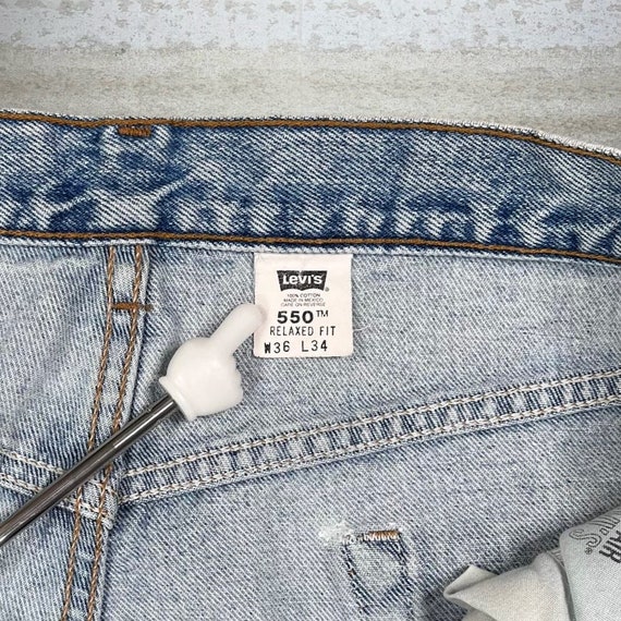Vintage Levis Jeans 550 Relaxed Fit Light Wash Es… - image 5