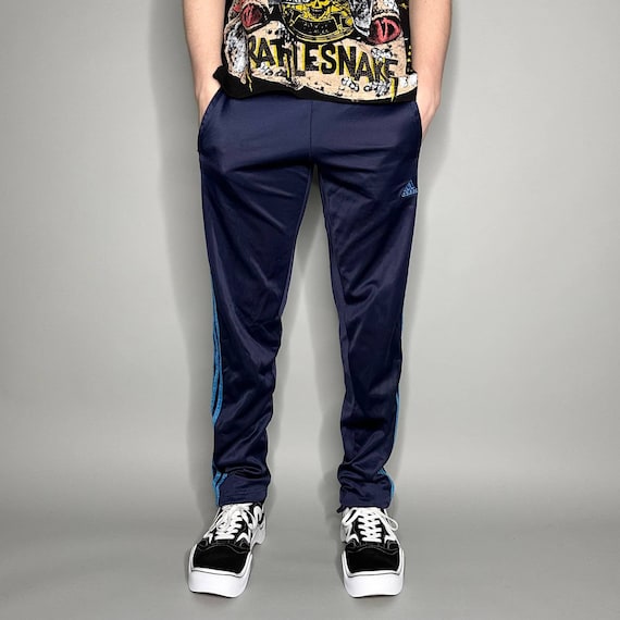 Vintage Adidas Sweatpants Navy Blue Polyester Light 3 Vintage Adidas Sweatpants Navy Blue Polyester Light 3
