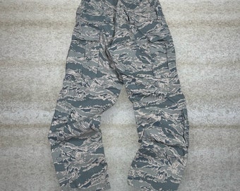 Vintage Military Digital Tiger Stripe Camo Tactical Pants 32x34 Baggy Fit Double Knees Cargos Combat Gear 32R 90s