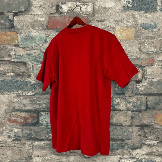 Vintage Nike Shirt Black Spellout Logo Crimson Re… - image 6