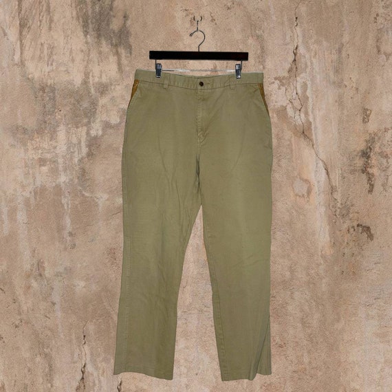 Vintage Orvis Casual Pants Tan Baggy Fit Flat Fro… - image 3