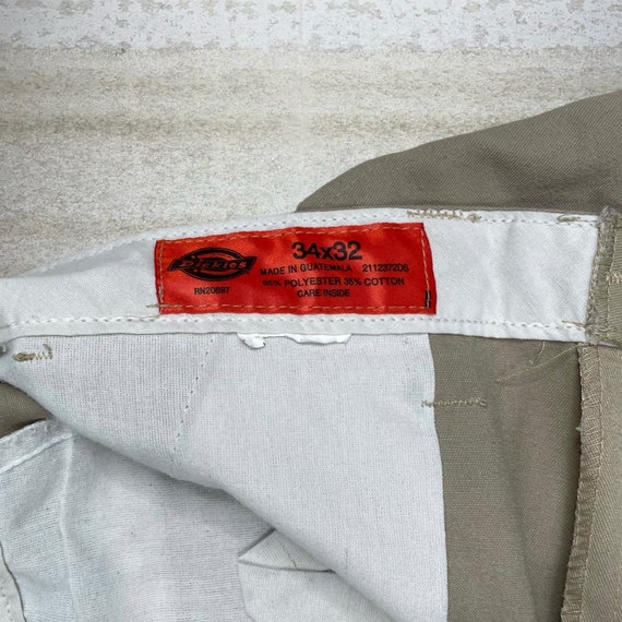 Vintage Tan Dickies Cargo Pants 34x32 Baggy Fit F… - image 4