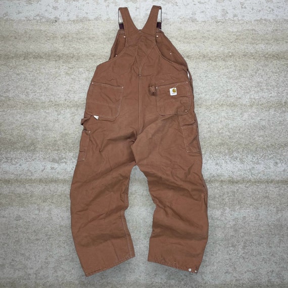 Vintage Carhartt Double Knees Carpenter Overalls 40x30 Made