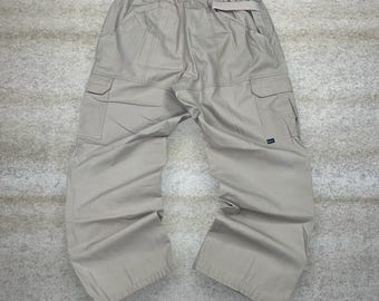 Vintage 90er Jahre 5.11 Taktische Hose 34x28 Baggy Fit Tan Doppelknie Cargos Militär
