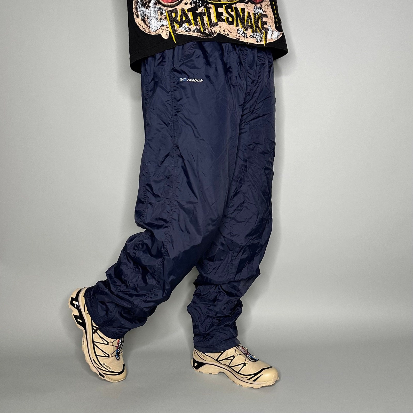 Pantalon reebok homme bleu sale