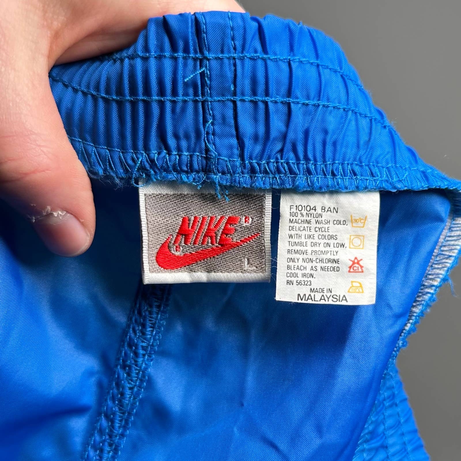 Vintage Nike Track Pants Royal Blue Nylon Joggers Subtle