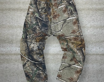 Vintage 90s Wrangler Realtree Jeans 36x30 Baggy Wide Leg Hunting Camo Denim