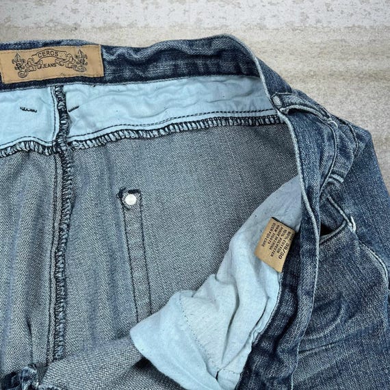 Vintage Skater Flared Leg Jeans 38x30 Ceros Dark Wash Bell