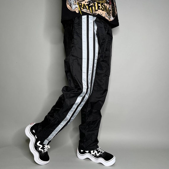 Adidas Vintage 90s black adidas tear away pants