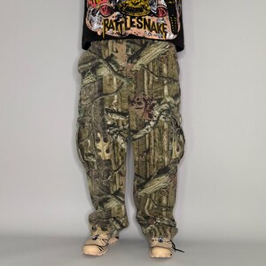 Vintage Y2K Mossy Oak Camo Pants 40x30 Baggy Wide Leg Fit Woodland image 2