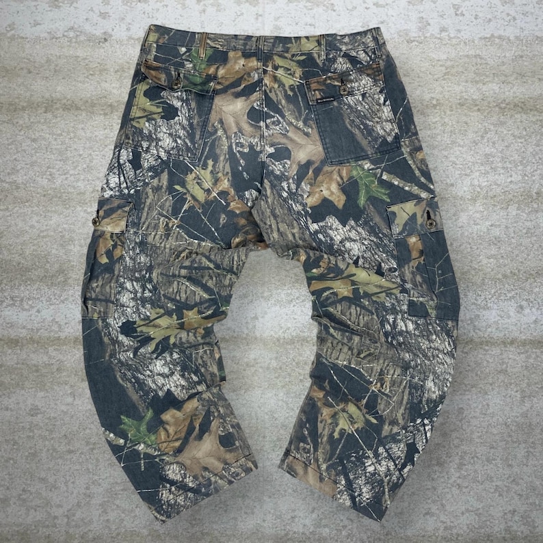 Vintage 90s Mossy Oak Tactical Pants 40x32 Baggy Wide Leg Hunting Camo Cargos image 1