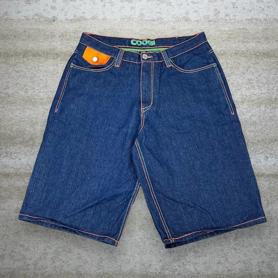 Vintage Skater Wide Leg Jean Shorts 38x15 Coogi Dark Wash 15