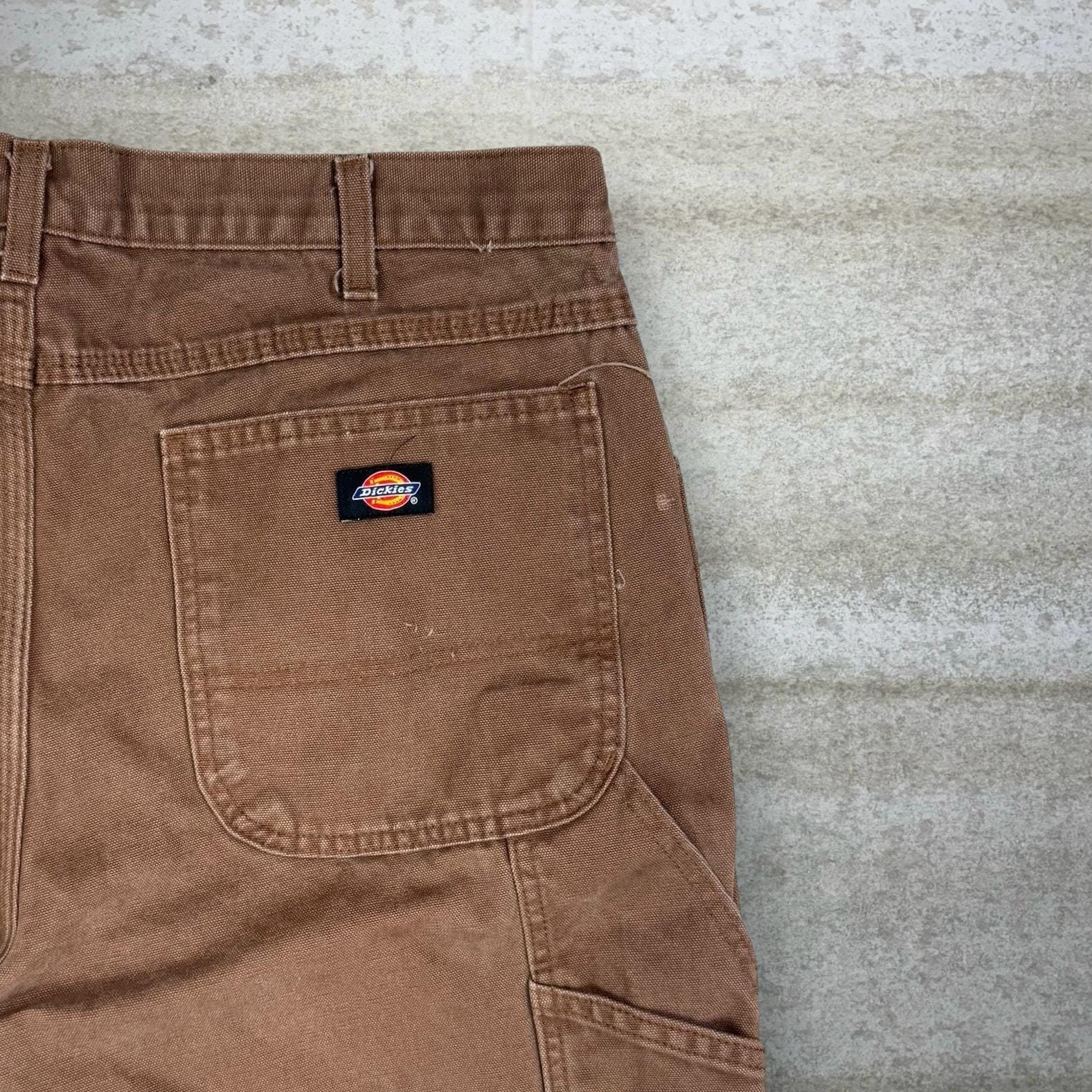 Vintage 90s Dickies Carpenter Pants 38x30 Baggy Wide Leg Chocolate