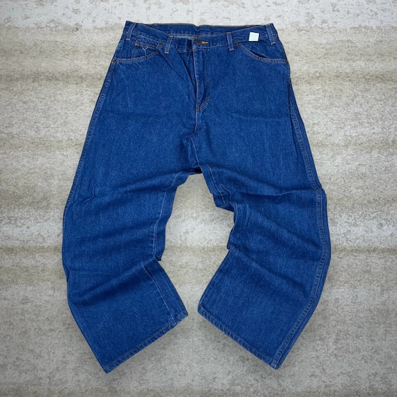 Vintage Dickies Jeans Dark Wash Work Wear Denim Red Label