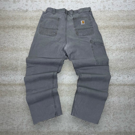Vintage Carhartt Carpenter Pants Light Grey Canvas Relaxed